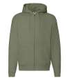 62034 Zip Through Hooded Sweatshirt Classic Olive colour image
